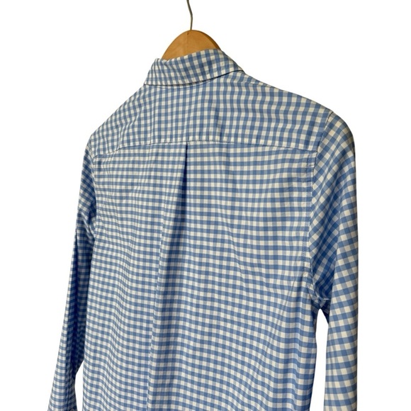 Vineyard Vines Boy’s Performance Blue Gingham Long Sleeve Button-Up Shirt 16 L - Picture 5 of 10